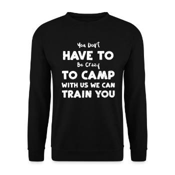 Vous n’avez pas besoin d’être fou pour ca... - Sweat-shirt Unisexe - noir - Devant - Alina (178cm) & Michal (187cm)