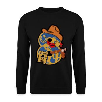 Cowboy 8. Geburtstagsparty Nummer 8 - 8 Jahre - Unisex Pullover - Schwarz - Vorne - Alina (178cm) & Michal (187cm)