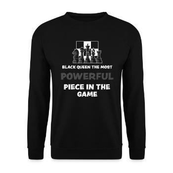 Black Queen The Most Powerful Pi... - Unisex Pullover - Schwarz - Vorne - Alina (178cm) & Michal (187cm)