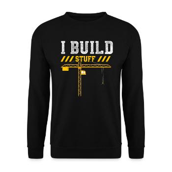 I Build Stuff - Unisex Pullover - Schwarz - Vorne - Alina (178cm) & Michal (187cm)
