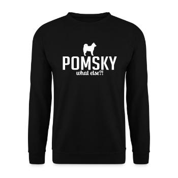Pomsky quoi d’autre chien disant chiens chien - Sweat-shirt Unisexe - noir - Devant - Alina (178cm) & Michal (187cm)