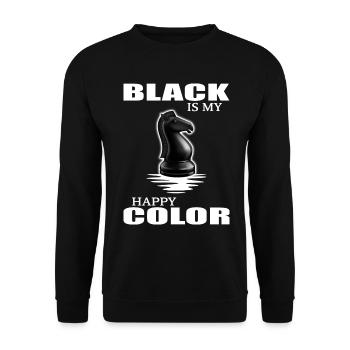 Chess Checkmate Chess Player "black color" - Unisex Sweatshirt - black - Front - Alina (178cm) & Michal (187cm)