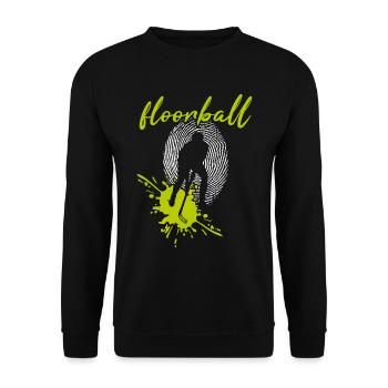 Floorball Floorball FLOORBALL PLAYER Floorballer - Unisex Sweatshirt - black - Front - Alina (178cm) & Michal (187cm)