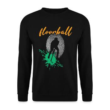 Floorball Floorball FLOORBALL PLAYER Floorballer - Unisex Sweatshirt - black - Front - Alina (178cm) & Michal (187cm)