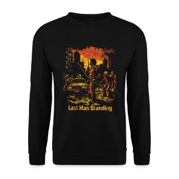 Zombie Apocalypse - Last Man Standing 01 - Unisex Sweatshirt - black - Front - Alina (178cm) & Michal (187cm)