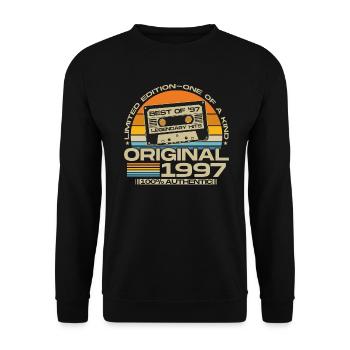 Original 1997 Vintage Cadeau d’anniversaire Rétro - Sweat-shirt Unisexe - noir - Devant - Alina (178cm) & Michal (187cm)