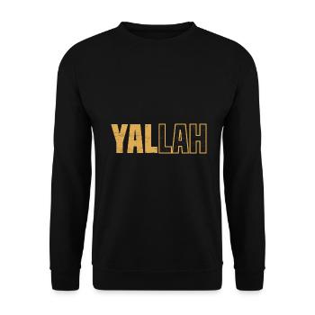 Yallah Habibi - Unisex Sweatshirt - black - Front - Alina (178cm) & Michal (187cm)