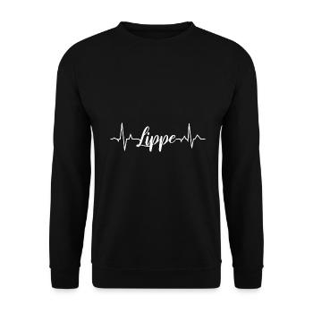 EKG Lippe - Unisex Pullover - Schwarz - Vorne - Alina (178cm) & Michal (187cm)