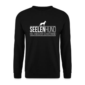 Holländischer Schäferhund Seelenhund Hunde - Unisex Pullover - Schwarz - Vorne - Alina (178cm) & Michal (187cm)