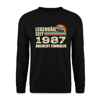 Légendaire depuis 1987 - absolument unique - Sweat-shirt Unisexe - noir - Devant - Alina (178cm) & Michal (187cm)