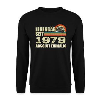 Légendaire depuis 1979 - absolument unique - Sweat-shirt Unisexe - noir - Devant - Alina (178cm) & Michal (187cm)