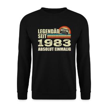Légendaire depuis 1983 - absolument unique - Sweat-shirt Unisexe - noir - Devant - Alina (178cm) & Michal (187cm)