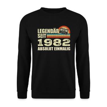 Légendaire depuis 1982 - absolument unique - Sweat-shirt Unisexe - noir - Devant - Alina (178cm) & Michal (187cm)