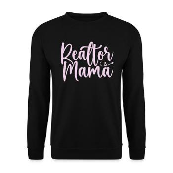 Immobilienmaklerin Mama - Unisex Pullover - Schwarz - Vorne - Alina (178cm) & Michal (187cm)