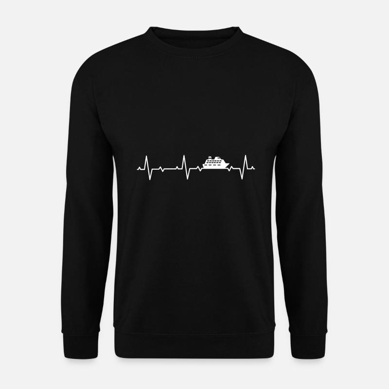 Kreuzfahrt Herzschlag Kreuzfahrtschiff - Unisex Pullover - Schwarz