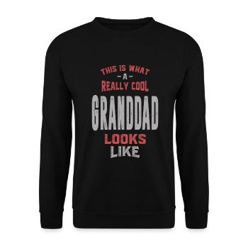 Really Cool Granddad - Unisex Sweatshirt - black - Front - Alina (178cm) & Michal (187cm)