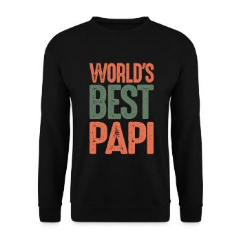 Best Papi - Unisex Sweatshirt - black - Front - Alina (178cm) & Michal (187cm)
