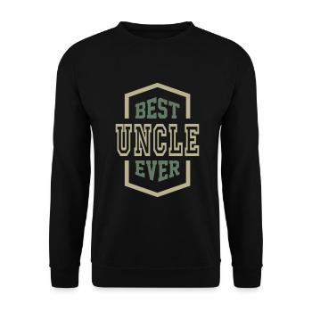 Best Uncle - Unisex Sweatshirt - black - Front - Alina (178cm) & Michal (187cm)