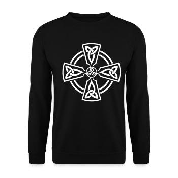Croix Celtique - Sweat-shirt Unisexe - noir - Devant - Alina (178cm) & Michal (187cm)