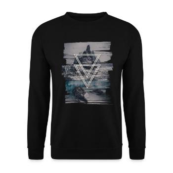 Dreiecke & Berge - Sweat-shirt Unisexe - noir - Devant - Alina (178cm) & Michal (187cm)