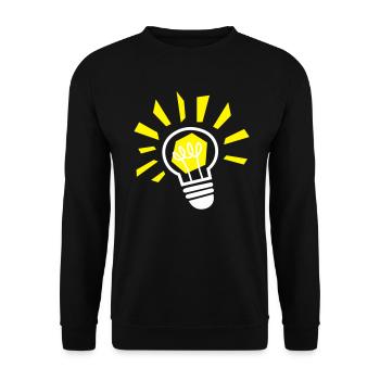 Light bulb - ampoule - light - lamp - Unisex Sweatshirt - black - Front - Alina (178cm) & Michal (187cm)