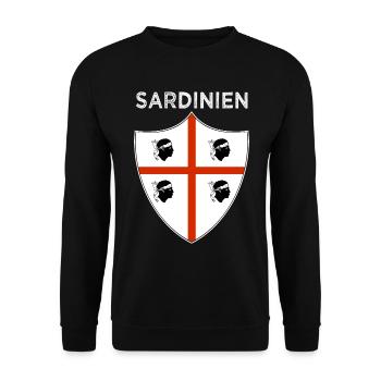 Sardinia Flag Sardinia retro - Unisex Sweatshirt - black - Front - Alina (178cm) & Michal (187cm)