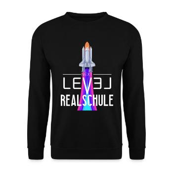Realschule Grundschulabschluss Schulabschluss - Unisex Pullover - Schwarz - Vorne - Alina (178cm) & Michal (187cm)