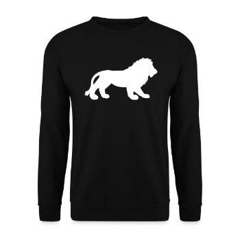 lion - Unisex Sweatshirt - black - Front - Alina (178cm) & Michal (187cm)