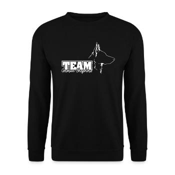 TEAM German Shepherd IGP Hundesport Wilsigns - Unisex Pullover - Schwarz - Vorne - Alina (178cm) & Michal (187cm)