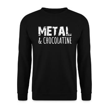 Metal Musique Heavy Metal Black Metal chocolatine - Sweat-shirt Unisexe - noir - Devant - Alina (178cm) & Michal (187cm)