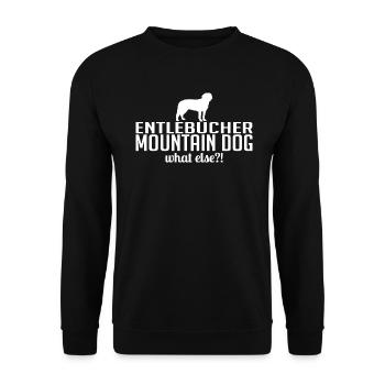 Entlebucher Mountain Dog quoi d’autre Hundespruch - Sweat-shirt Unisexe - noir - Devant - Alina (178cm) & Michal (187cm)