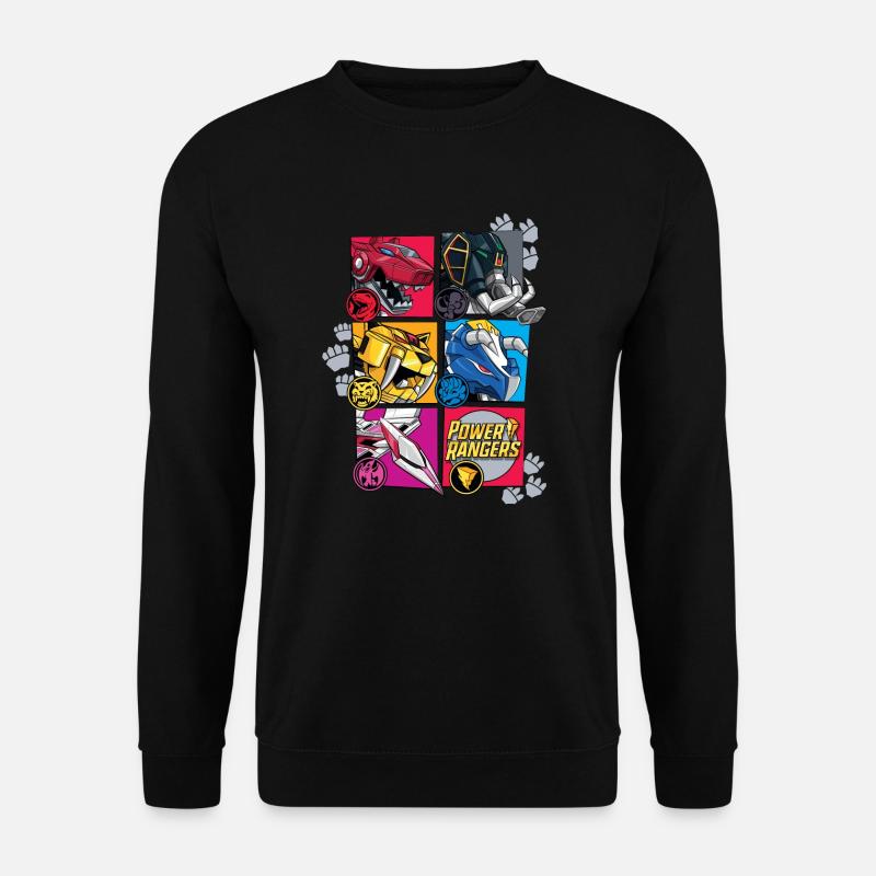 Power Rangers Alle Fünf Zords - Unisex Pullover - Schwarz