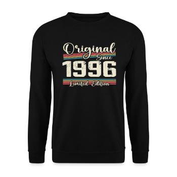 1996 Cadeau D’anniversaire Rétro Vintage 1996 - Sweat-shirt Unisexe - noir - Devant - Alina (178cm) & Michal (187cm)