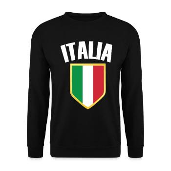 Italia Wappen Italien Flagge - Unisex Pullover - Schwarz - Vorne - Alina (178cm) & Michal (187cm)
