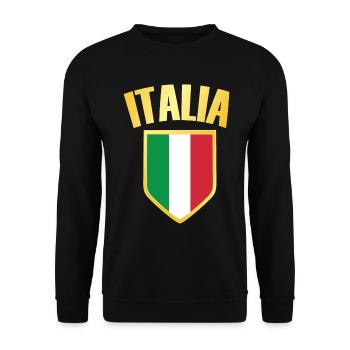 Italia - Drapeau de l’Italie - Sweat-shirt Unisexe - noir - Devant - Alina (178cm) & Michal (187cm)