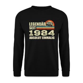 Légendaire depuis 1984 - absolument unique - Sweat-shirt Unisexe - noir - Devant - Alina (178cm) & Michal (187cm)