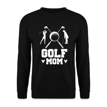 Golf Mom Golfer Mother Golf Ball Game Golf Sport - Unisex Pullover - Schwarz - Vorne - Alina (178cm) & Michal (187cm)