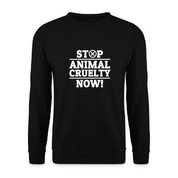 Cruauté envers les animaux arrêter les droits des animaux bien-être des animaux vegan - Sweat-shirt Unisexe - noir - Devant - Alina (178cm) & Michal (187cm)