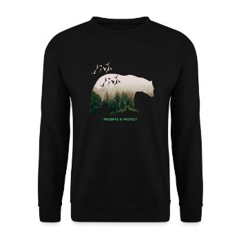 Nature conservation protection de l'environnement protection du climat cadeau - Sweat-shirt Unisexe - noir - Devant - Alina (178cm) & Michal (187cm)