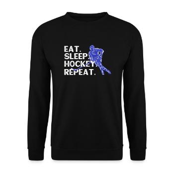 Hockey hockeyeur cadeau - Sweat-shirt Unisexe - noir - Devant - Alina (178cm) & Michal (187cm)