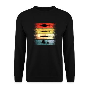 Pêche Pêche pêche poissons pêche cadeau de pêche - Sweat-shirt Unisexe - noir - Devant - Alina (178cm) & Michal (187cm)