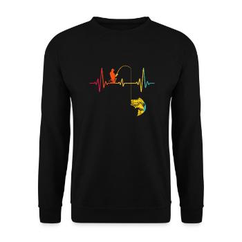 Pêche pêche poissons cadeau - Sweat-shirt Unisexe - noir - Devant - Alina (178cm) & Michal (187cm)