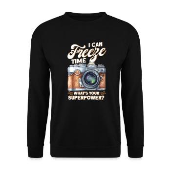 Photographer Photographer Photography Photo Gift - Unisex Sweatshirt - black - Front - Alina (178cm) & Michal (187cm)