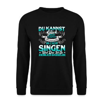Chor Singen Sänger Chormitglied Geschenk - Unisex Pullover - Schwarz - Vorne - Alina (178cm) & Michal (187cm)