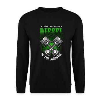 Diesel Diesel Engine Diesel Driver Truck Tuner Motif - Unisex Sweatshirt - black - Front - Alina (178cm) & Michal (187cm)