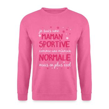 mama sportlich - Unisex Pullover - Pink - Vorne