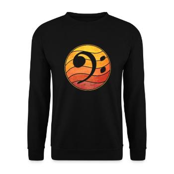 Bass basse de basse vintage basse cadeau - Sweat-shirt Unisexe - noir - Devant - Alina (178cm) & Michal (187cm)