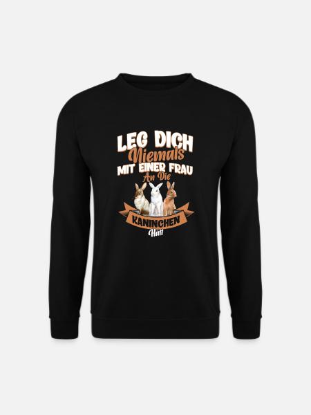 Kaninchen Hasen Häschen Geschenk - Unisex Pullover - Schwarz