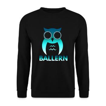 Ballers Techno Rave Raver Gift - Unisex Sweatshirt - black - Front - Alina (178cm) & Michal (187cm)