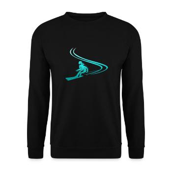 Ski ski ski ski vacances de vacances - Sweat-shirt Unisexe - noir - Devant - Alina (178cm) & Michal (187cm)